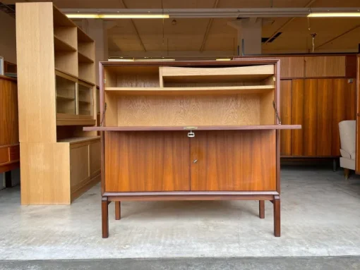 Pamono Mid-Century Teak Secretaire Desk by Marian Grabinski for Ikea Online
