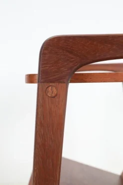 Pamono Mid-Century Teak Serving Trolley with Magazine Rack from Opal Möbel, 1960s