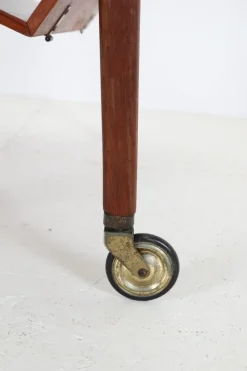 Pamono Mid-Century Teak Serving Trolley with Magazine Rack from Opal Möbel, 1960s