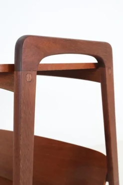 Pamono Mid-Century Teak Serving Trolley with Magazine Rack from Opal Möbel, 1960s