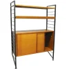Pamono Mid-Century Teak Shelving System with Cupboard Ladderax attributed to Robert Heal for Staples, 1960s