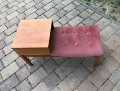 Pamono Mid-Century Teak Telephone Bench, 1960s Discount