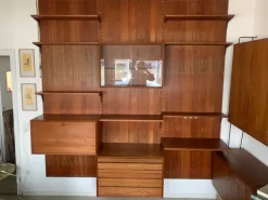 Pamono Mid-Century Teak Wall Unit by Poul Cadovius for Cado Best