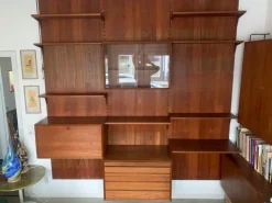 Pamono Mid-Century Teak Wall Unit by Poul Cadovius for Cado Best