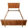 Pamono Mid-Century Teak Wood Bed Frame, Spain, 1950s
