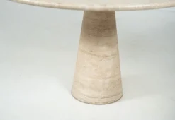 Pamono Mid-Century Travertine Dining Table in the style of Angelo Mangiarotti, Italy, 1970s Clearance