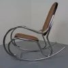 Pamono Mid-Century Tubular Steel & Mesh Rocking Chair, 1960s Outlet