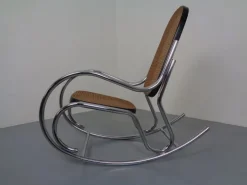 Pamono Mid-Century Tubular Steel & Mesh Rocking Chair, 1960s Outlet