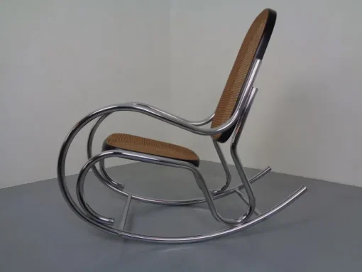 Pamono Mid-Century Tubular Steel & Mesh Rocking Chair, 1960s Outlet