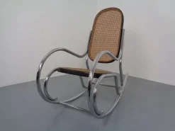 Pamono Mid-Century Tubular Steel & Mesh Rocking Chair, 1960s Outlet