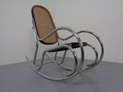 Pamono Mid-Century Tubular Steel & Mesh Rocking Chair, 1960s Outlet