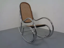 Pamono Mid-Century Tubular Steel & Mesh Rocking Chair, 1960s Outlet
