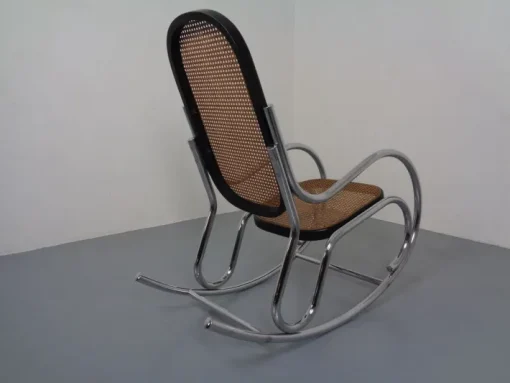 Pamono Mid-Century Tubular Steel & Mesh Rocking Chair, 1960s Outlet