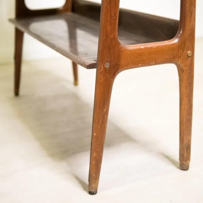 Pamono Mid-Century Veneer Shelf, 1960s Hot