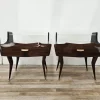 Pamono Mid-Century Venus Bedside Tables in Mahogany and Mirror, 1950s, Set of 2 Sale
