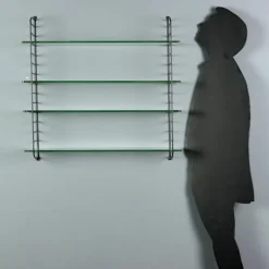 Pamono Mid-Century Wall-Mounted Bookcase, 1960s New