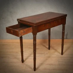 Pamono Mid-Century Walnut Openable Card Table, 1930s