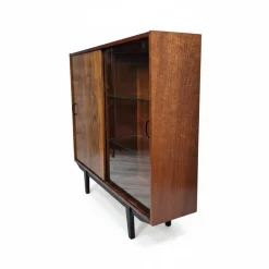 Pamono Mid-Century Walnut Violetta Display Cabinet, Poland, 1960s Online