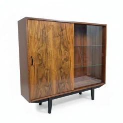 Pamono Mid-Century Walnut Violetta Display Cabinet, Poland, 1960s Online