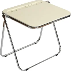 Pamono Mid-Century White Platone Folding Desk attributed to Giancarlo Piretti for Castelli, 1969 Outlet