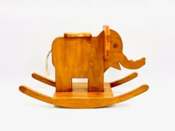 Pamono Mid-Century Wooden Rocking Elephant, 1960s Clearance