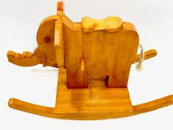 Pamono Mid-Century Wooden Rocking Elephant, 1960s Clearance