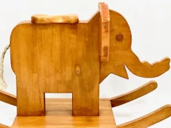 Pamono Mid-Century Wooden Rocking Elephant, 1960s Clearance