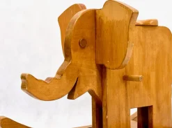 Pamono Mid-Century Wooden Rocking Elephant, 1960s Clearance