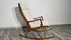 Pamono Mid-Century Wooden Rocking Chair