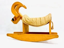 Pamono Mid-Century Wooden Rocking Billy Goat, 1960s Clearance