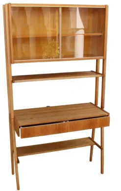 Pamono Mid-Century Writing Commode, Bookshelf and Chair, 1970s, Set of 3 Sale