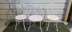 Pamono Mid-Century Wrought Iron Garden Table and Chairs, 1950s, Set of 4 Sale