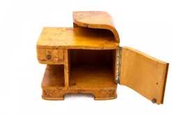 Pamono Mid-20th Century Art Deco Bedside Tables, Poland, 1940s, Set of 2 Sale