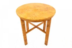 Pamono Mid-20th Century Art Deco Birch Side Table, 1950s Clearance