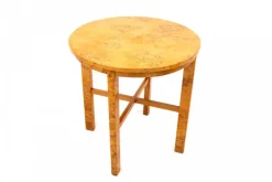 Pamono Mid-20th Century Art Deco Birch Side Table, 1950s Clearance