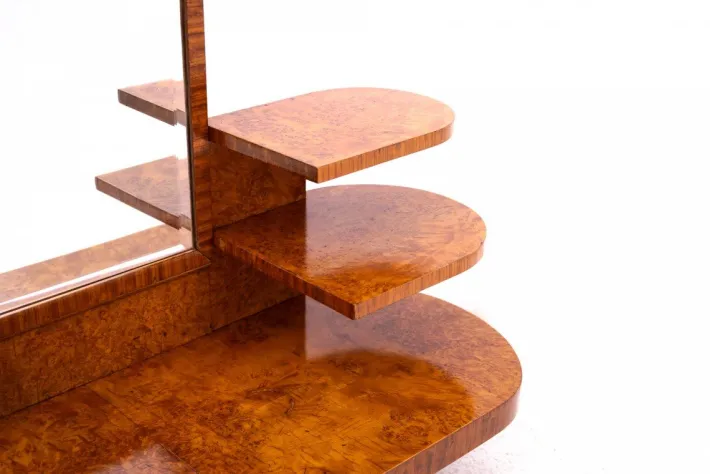 Pamono Mid-20th Century Art Deco Dressing Table, Poland, 1950s