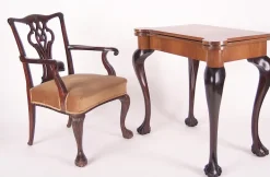 Pamono Mid-19th Century English Style Walnut Card Table Hot