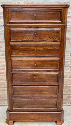 Pamono Mid-19th Century French Louis Philippe Carved Walnut Secretary Cabinet, 1890s Best