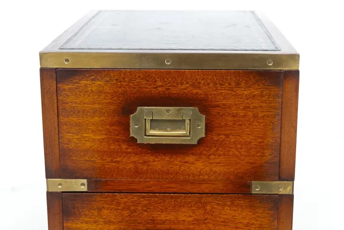 Pamono Military Campaign Bedside Chests, 1950s, Set of 2