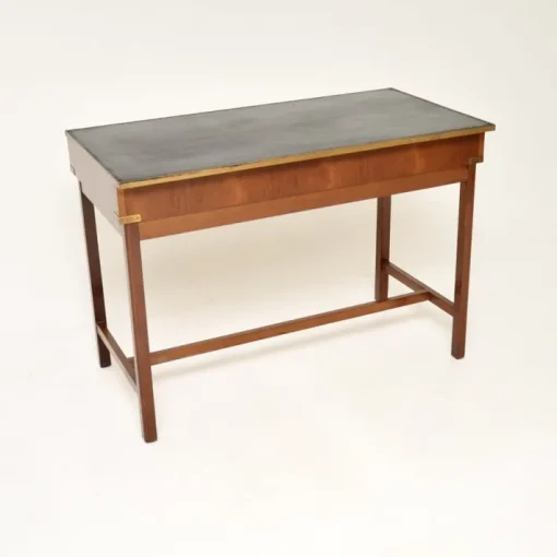 Pamono Military Campaign Yew Wood Desk, 1950s Sale