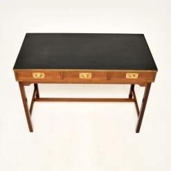 Pamono Military Campaign Yew Wood Desk, 1950s Sale