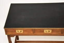 Pamono Military Campaign Yew Wood Desk, 1950s Sale
