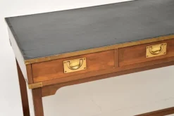 Pamono Military Campaign Yew Wood Desk, 1950s Sale