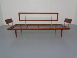Pamono Minerva Teak & Kvadrat Hallingdal Daybed / Sofa by Peter Hvidt & Orla Mølgaard Nielsen for France & Son, Denmark, 1950s Clearance