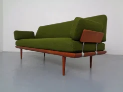 Pamono Minerva Teak & Kvadrat Hallingdal Daybed / Sofa by Peter Hvidt & Orla Mølgaard Nielsen for France & Son, Denmark, 1950s Clearance