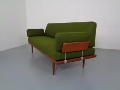 Pamono Minerva Teak & Kvadrat Hallingdal Daybed / Sofa by Peter Hvidt & Orla Mølgaard Nielsen for France & Son, Denmark, 1950s Clearance