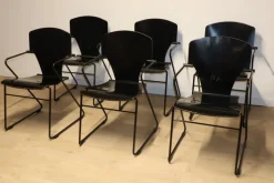 Pamono Minimalist Egoa 300 Chairs by Josep Mora, 1980s, Set of 6 Clearance