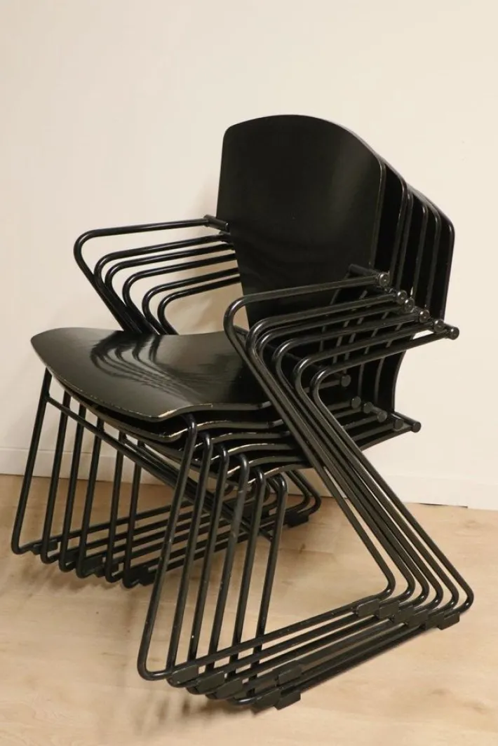 Pamono Minimalist Egoa 300 Chairs by Josep Mora, 1980s, Set of 6 Clearance