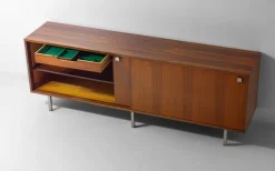 Pamono Minimalist Sideboard in Teak and Chrome by Alfred Hendrickx for Belform, 1960s New