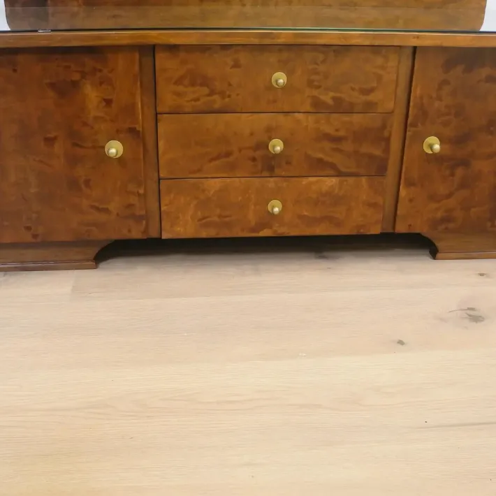 Pamono Mirror Dresser with Swivel Mirrors in Stained Flamed Birch, 1950s Outlet